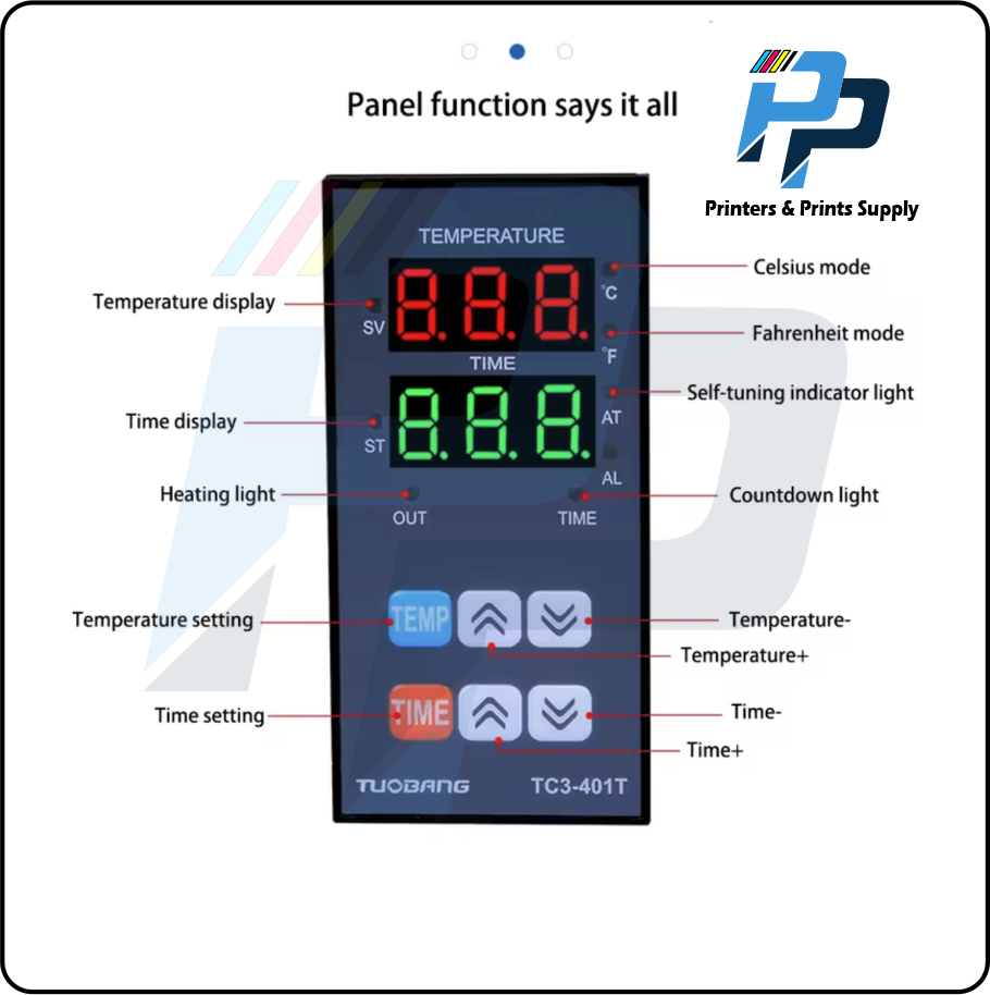 TC3-401T Temperature Controller High Precision Digital Temperature Time Display - Image 3