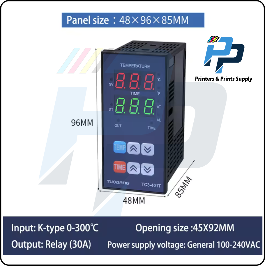 TC3-401T Temperature Controller High Precision Digital Temperature Time Display - Image 4