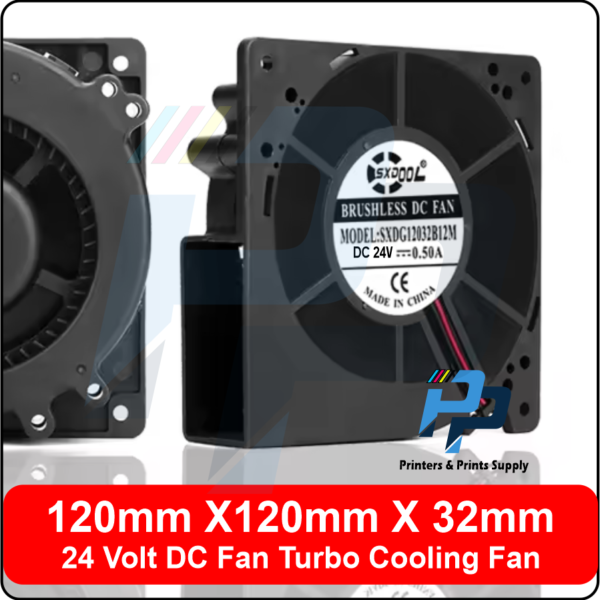 Turbo Fan 120*32MM 24V Ventilator Dual Ball Centrifugal Blower 12CM Industrial Portable Cooling/Vacuum Fan