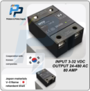 SSR-80DA DC to AC 80A Solid State Relay Module 4-32V Input DC  24-480V AC Output Single Phase
