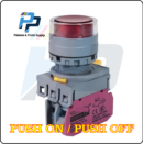 Self-locking Push Button Switch, 220V-230V/ Illuminated LED Switch press-on, press-again-off (GREEN) (RED) NO+NO / NC+NC / NO+NC