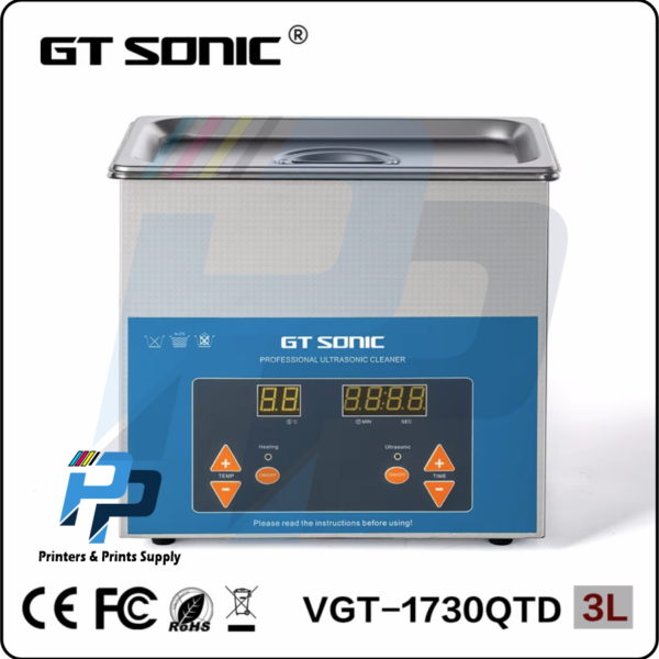 Ultrasonic Cleaner GT SONIC VGT-1730QTD 3L  Printheads Spare Parts Cleaner