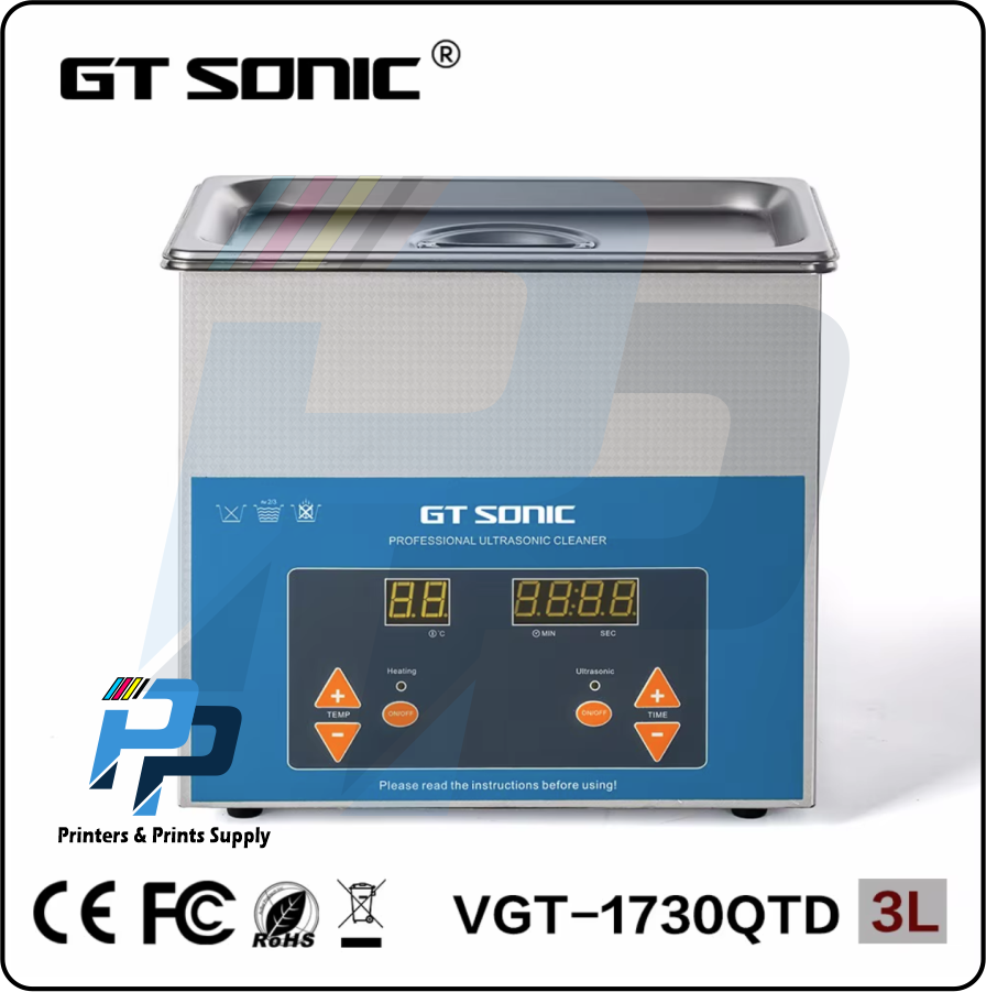 Ultrasonic Cleaner GT SONIC VGT-1730QTD 3L  Printheads Spare Parts Cleaner