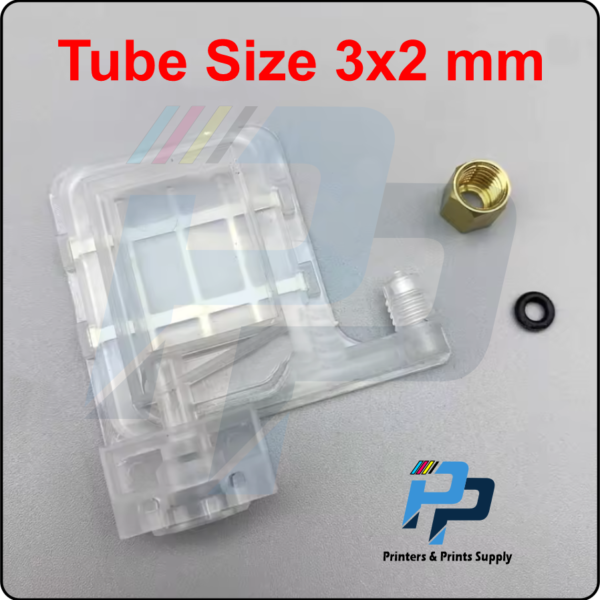 DX5 DAMPER 3x2mm +Nut With O Ring For Eco Solvent, Sublimation,dtf, / Thunderjet,Gong Zheng,  Sinocolor, Allwin, Aily, Oric, Grando, Funsun, Galaxy, Gt, Aily & Many Chinise Brands