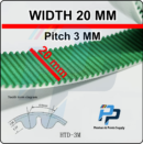 HTD-3M Timing Belt Width 20mm Open Length Polyurethane Steel PU HTD-3M Synchronous Belt