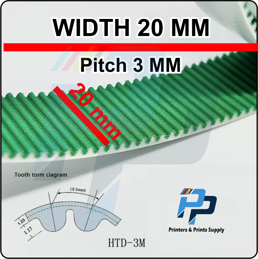HTD-3M Timing Belt Width 20mm Open Length Polyurethane Steel PU HTD-3M Synchronous Belt