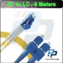 Armored Optical Fiber Data Cable with SC to LC Connectors 9-meter