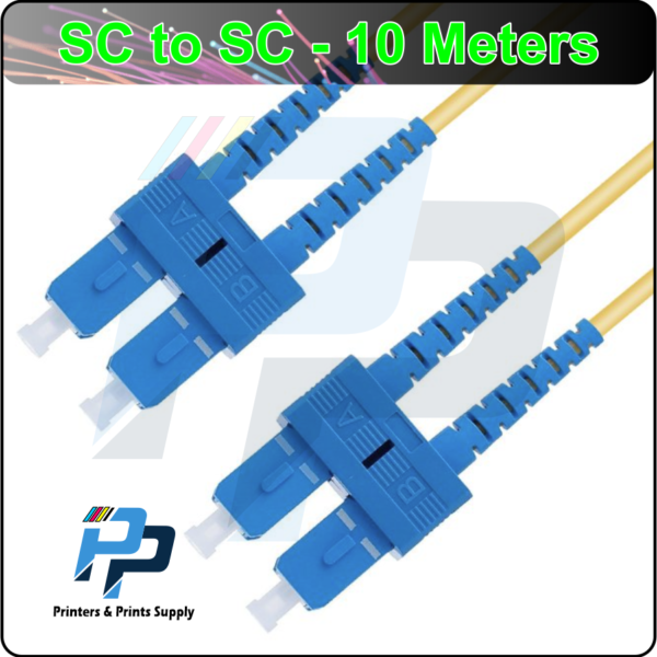 Armored Optical Fiber Data Cable with SC to SC Connectors 10-meter