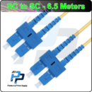 Armored Optical Fiber Data Cable with SC to SC Connectors 6.5-meter