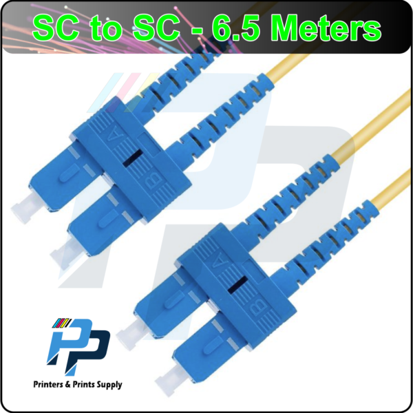 Armored Optical Fiber Data Cable with SC to SC Connectors 6.5-meter