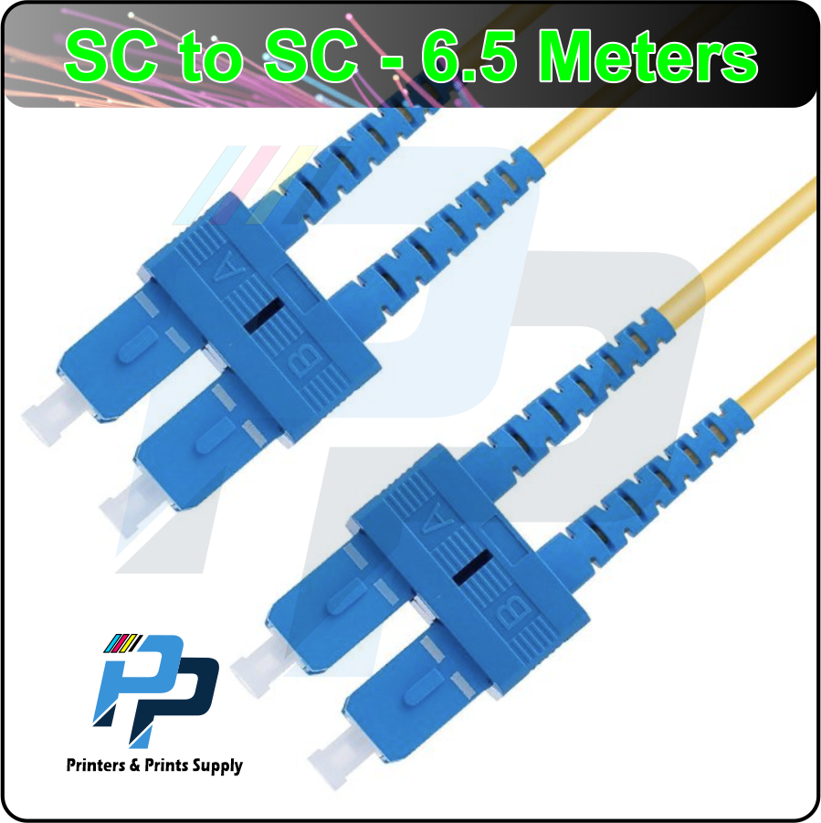 Armored Optical Fiber Data Cable with SC to SC Connectors 6.5-meter